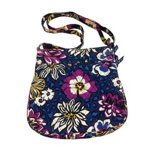 VERA BRADLEY Retired African Violet Triple Hipster Purse Womens Shoulder Bag
